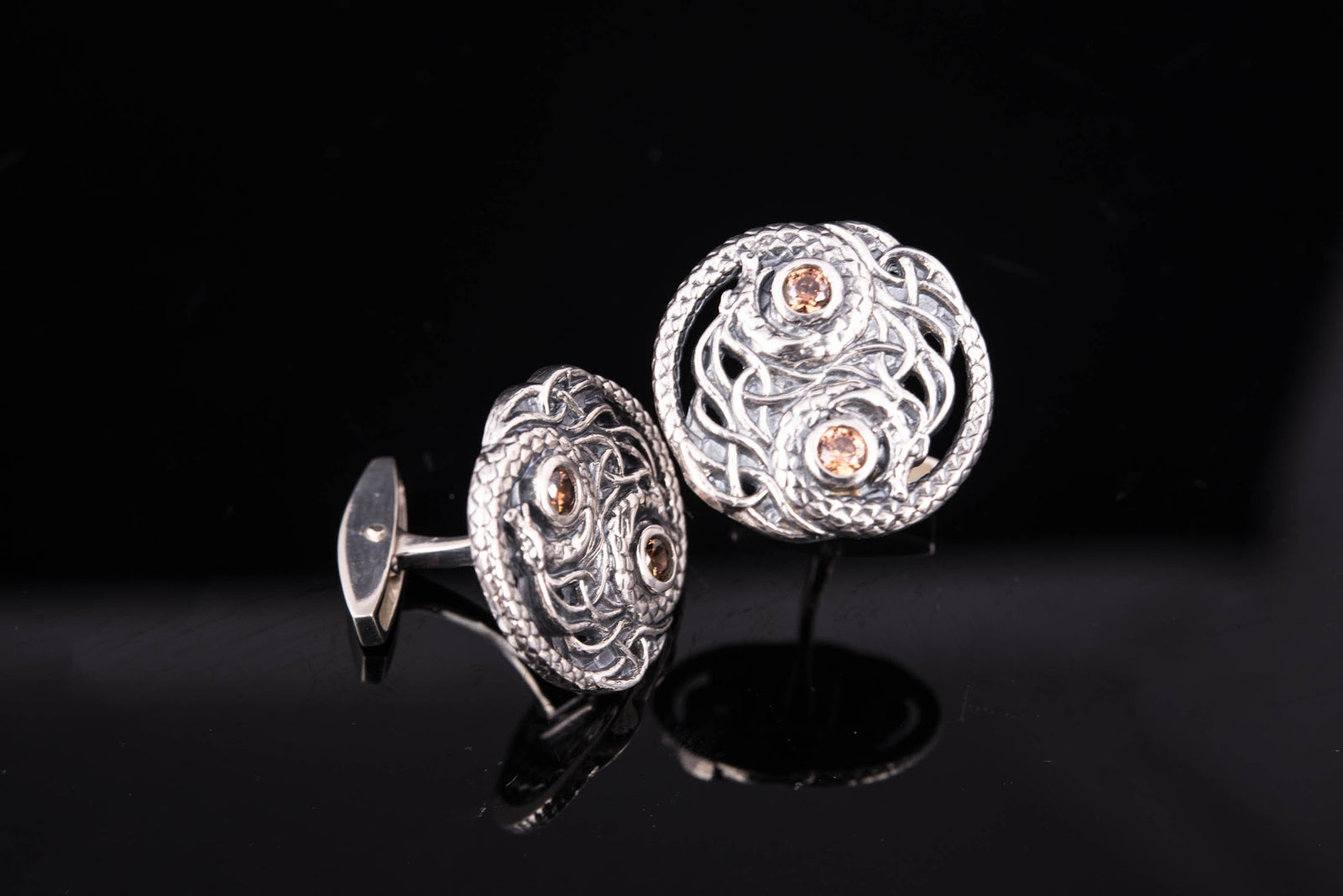 Boutons de manchette Viking Aslaug — Argent 925