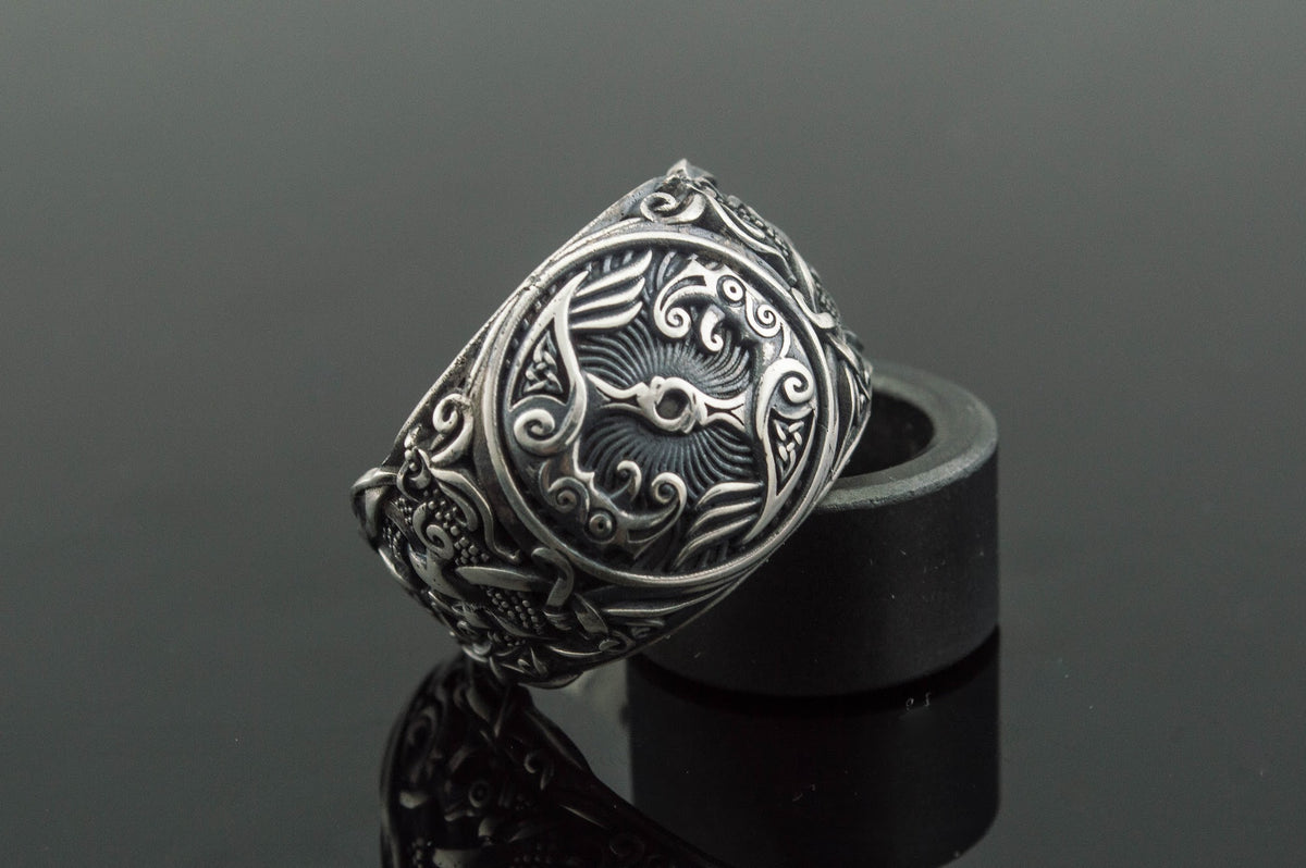Bague Corbeau et Style Mammen — Argent 925