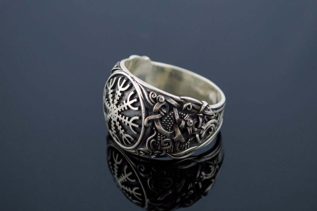 Bague Aegishjalmur et Style Mammen — Argent 925