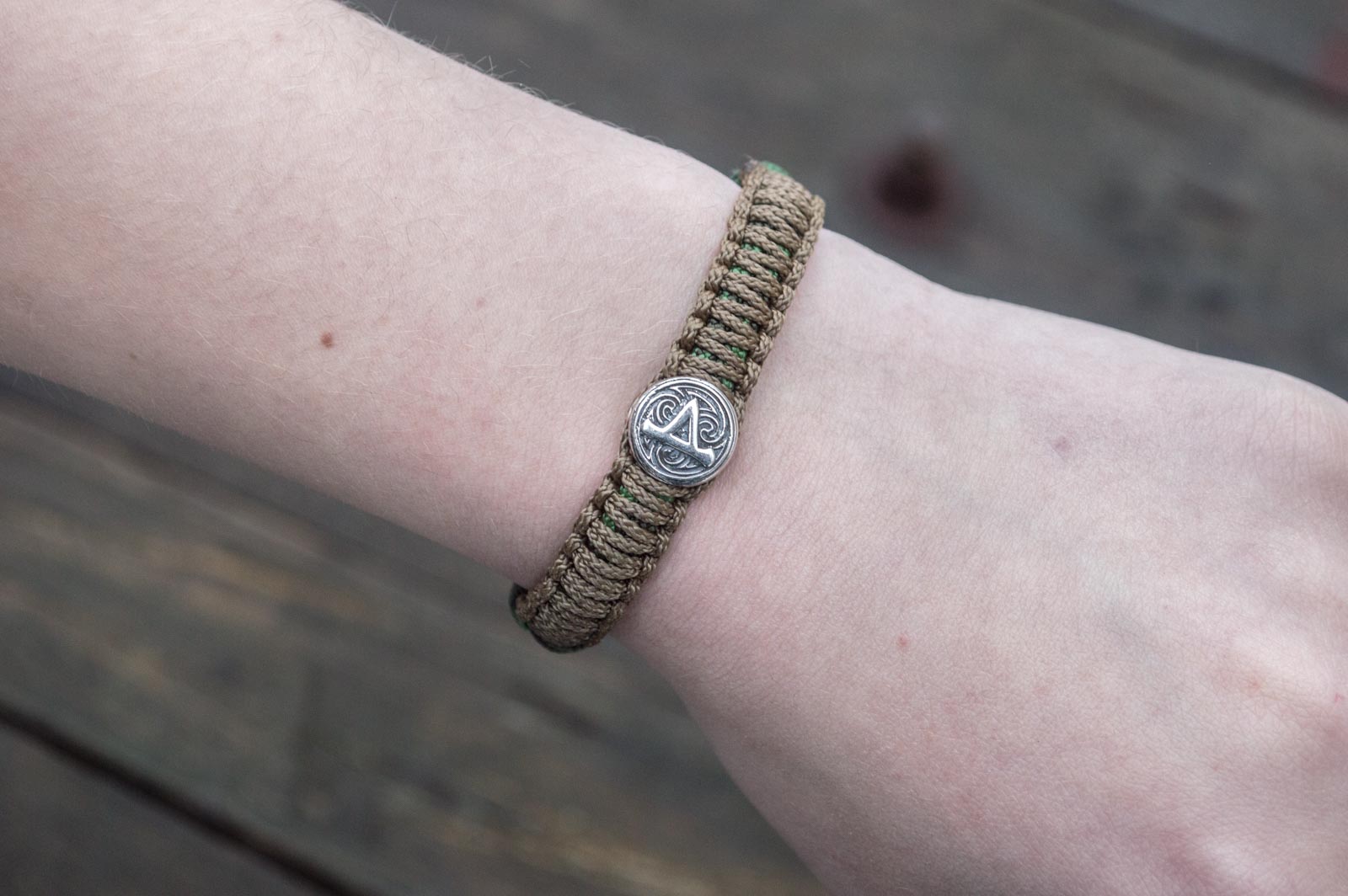 Bracelet Paracorde Médaillon Ulf — Argent 925