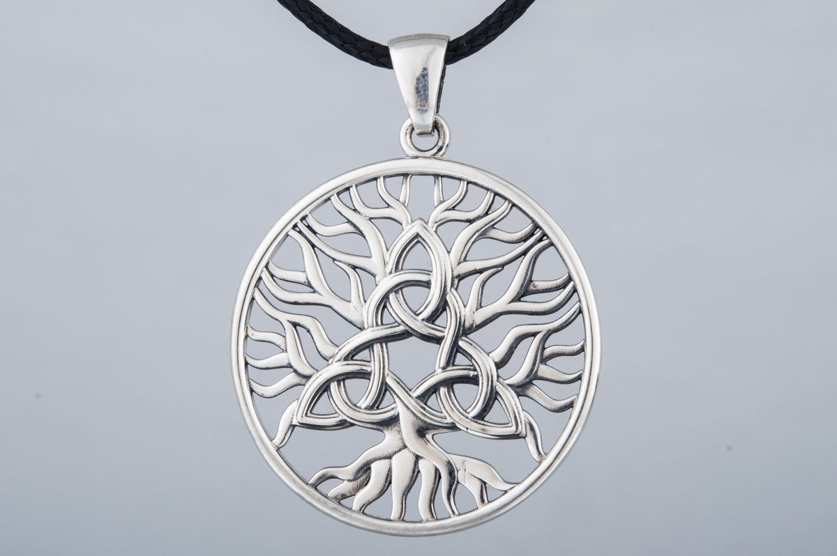 Pendentif Yggdrasil et Triquetra — Argent 925