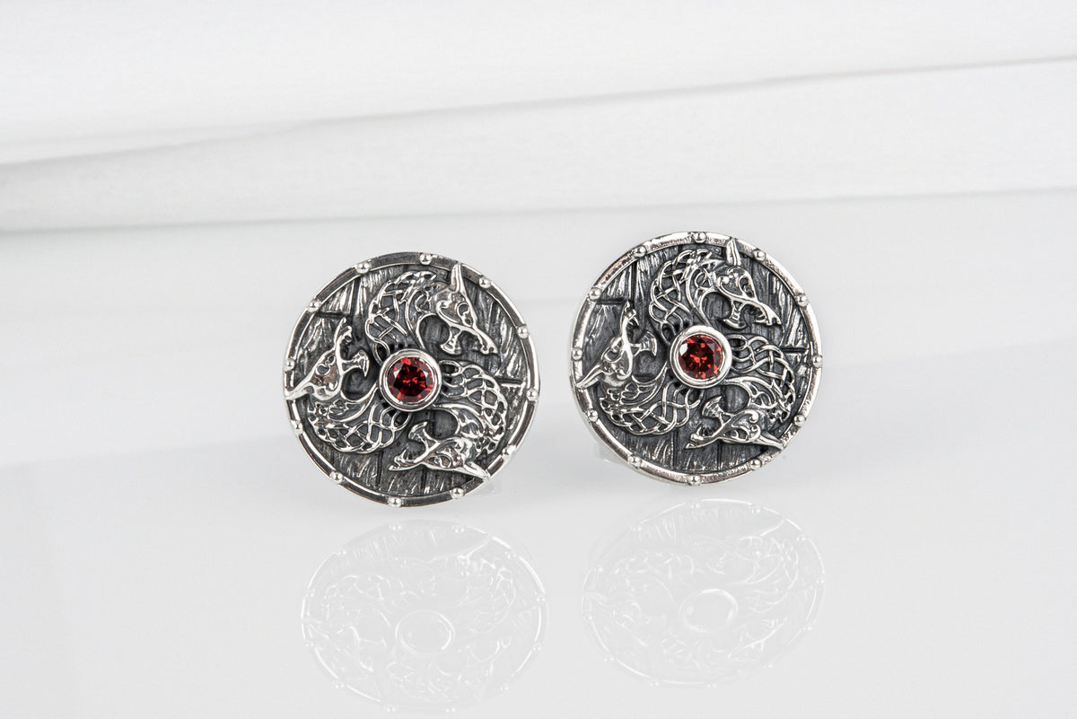Boutons de manchette Viking Grand Modèle — Argent 925