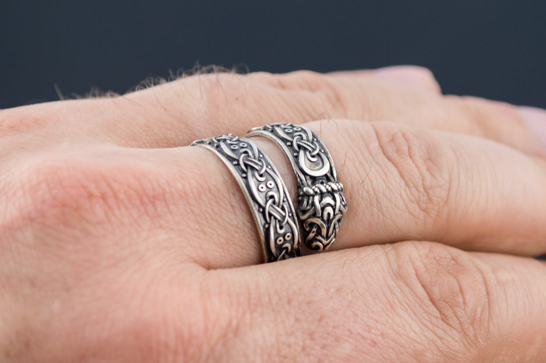 Bague Ouroboros et Ornement — Argent 925