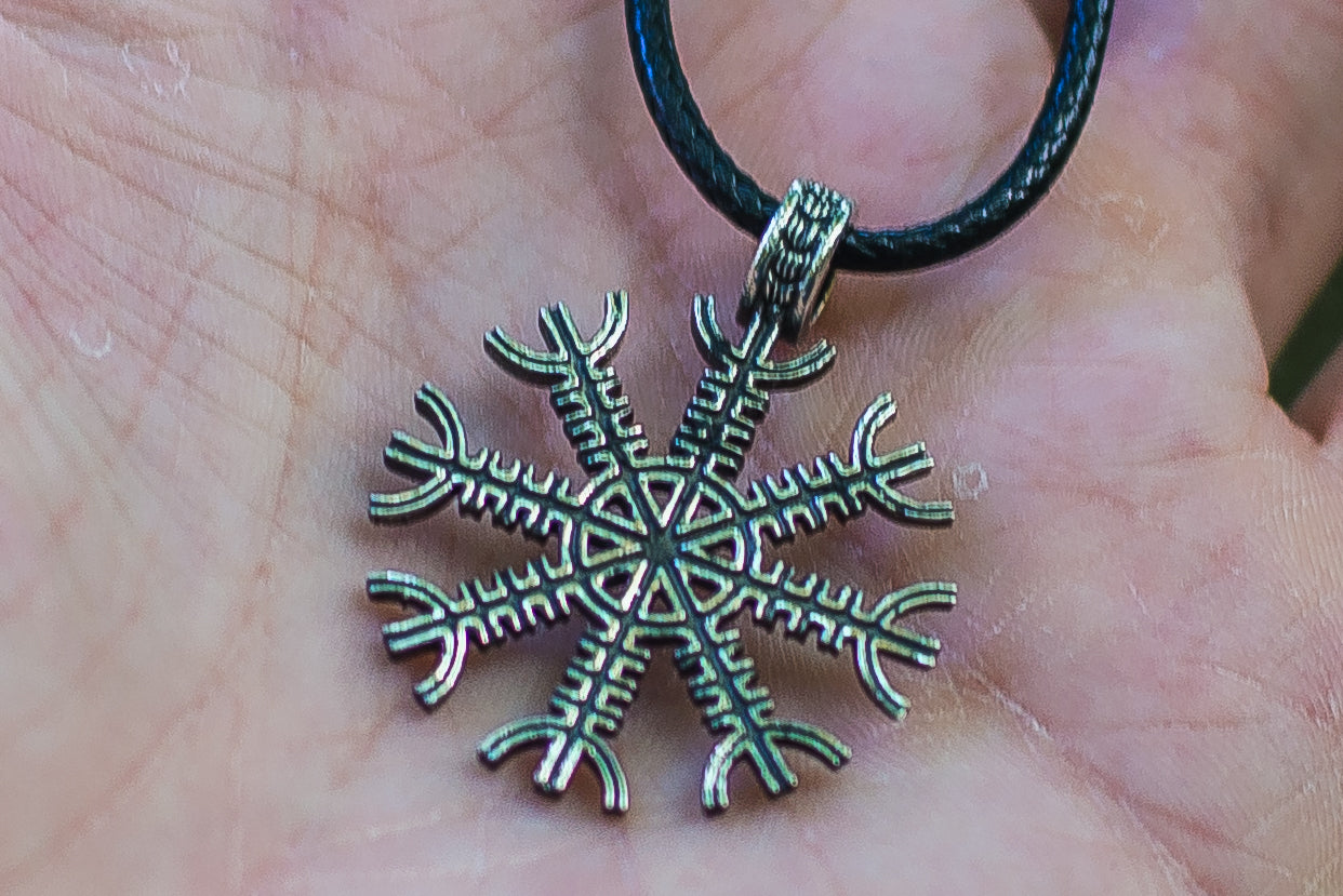 Pendentif Aegishjalmur Viking — Argent 925