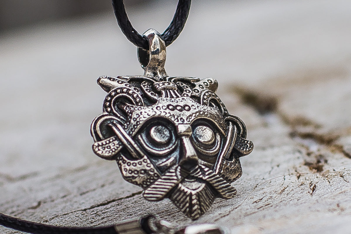 Pendentif Masque et Amulette — Argent 925