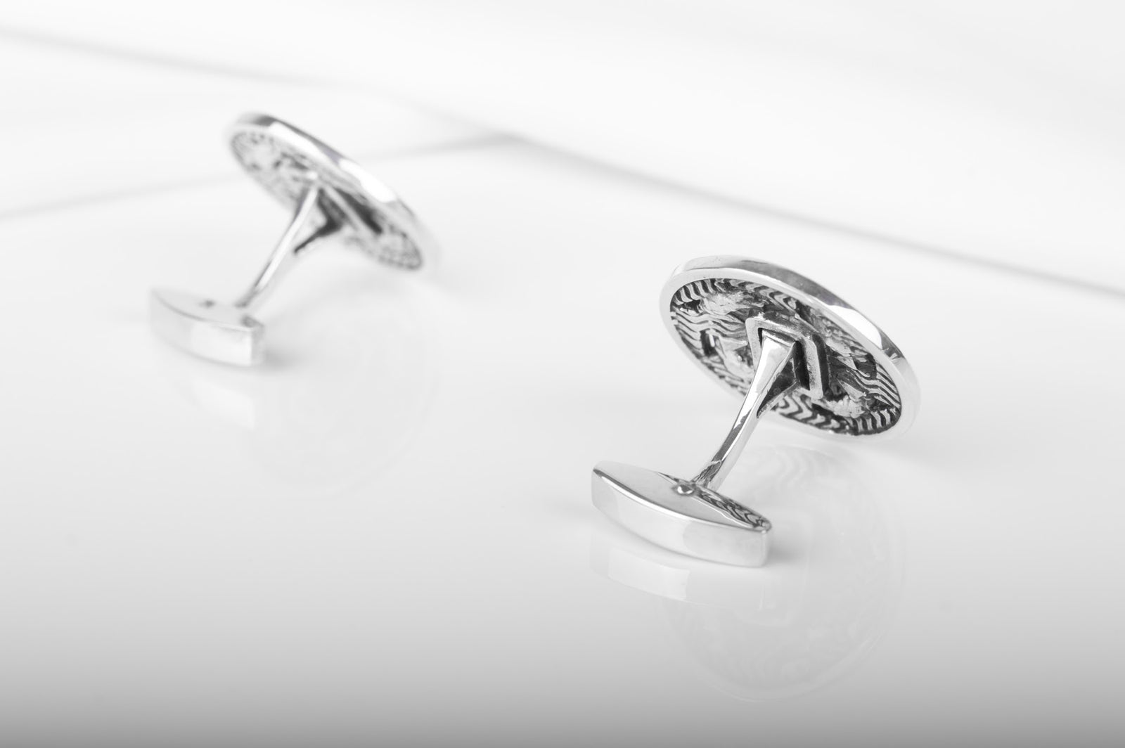Boutons de manchette Viking Norna — Argent 925