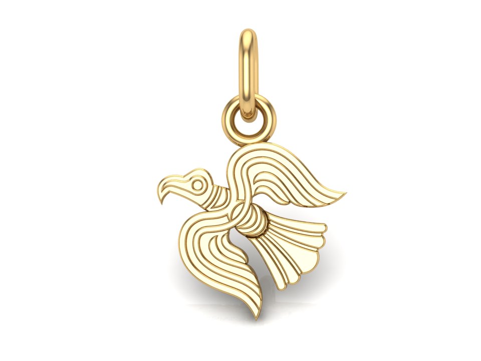 Pendentif Corbeau et Odin — Argent 925