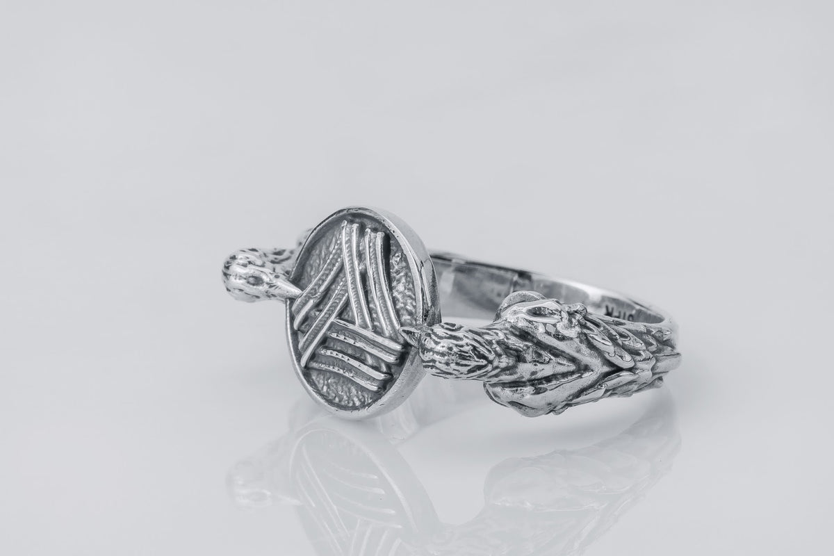 Bague Valknut et Hugin — Argent 925