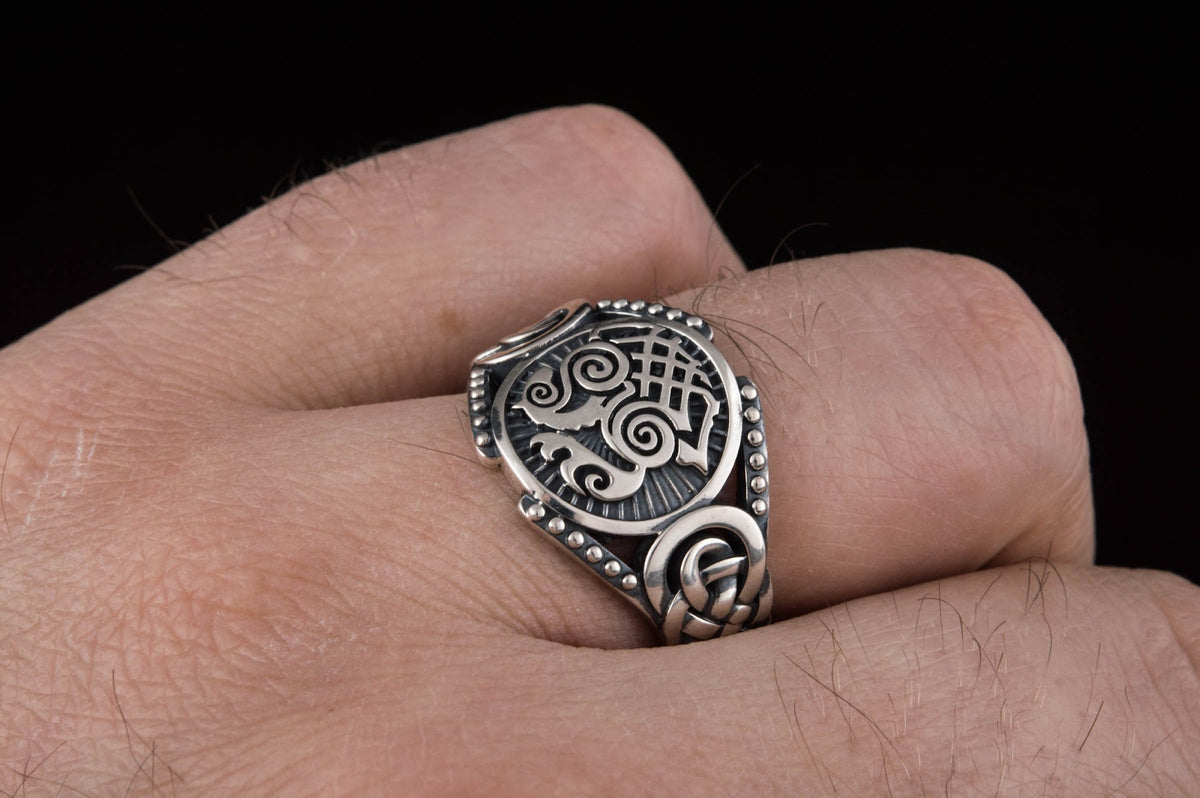 Bague Sleipnir et Ornement — Argent 925