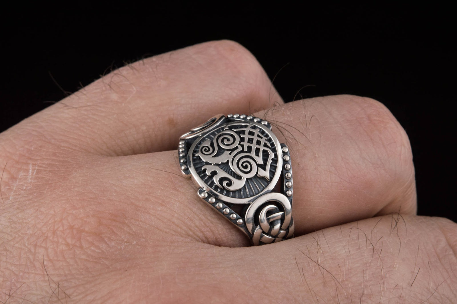 Bague Sleipnir et Ornement — Argent 925