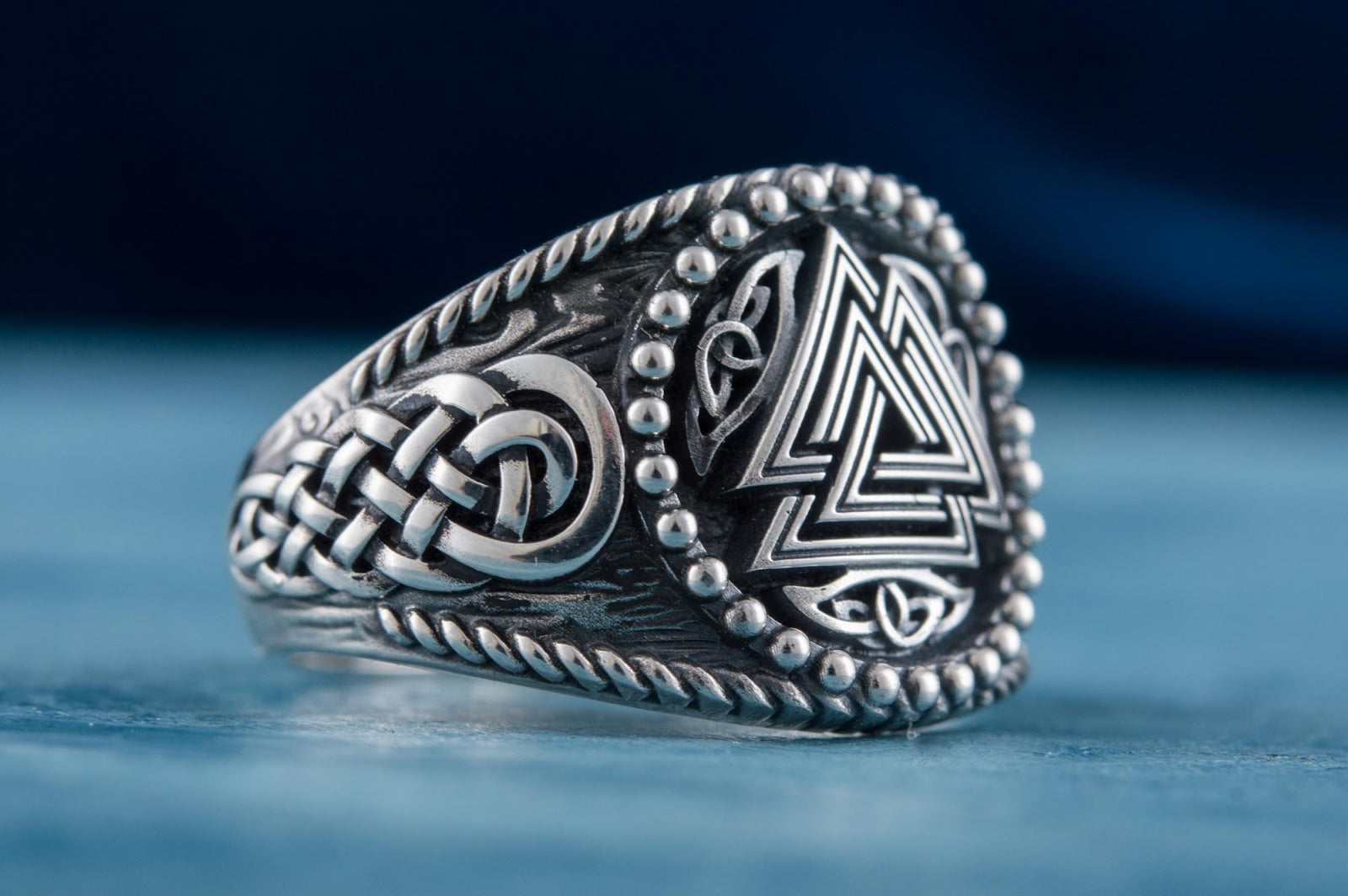 Bague Valknut et Ornement Ivar — Argent 925