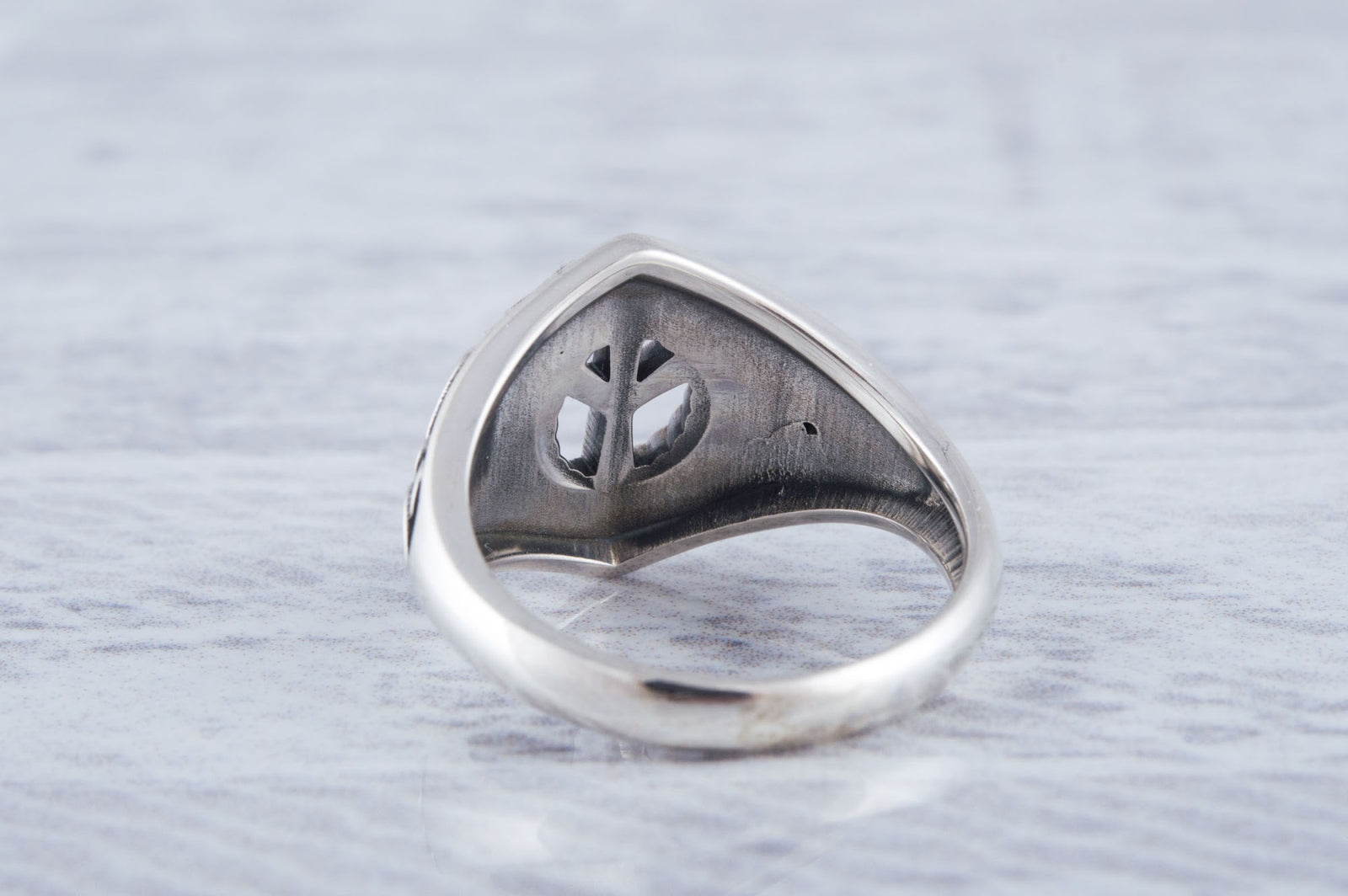 Bague Ornement et Algiz Runique — Argent 925