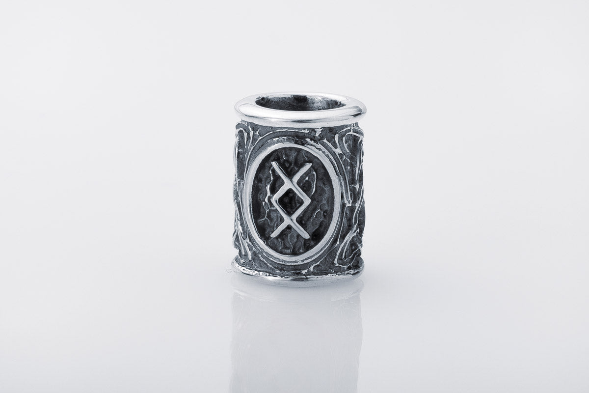 Perle de Barbe Rune Ingwaz — Argent 925