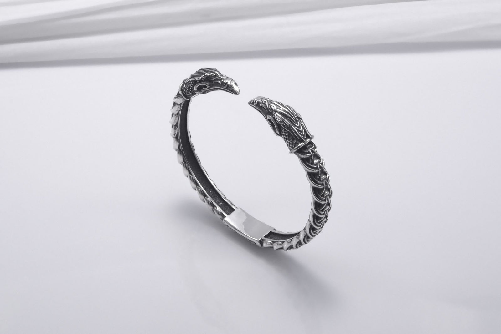 Bracelet Corbeaux et Ornement — Argent 925