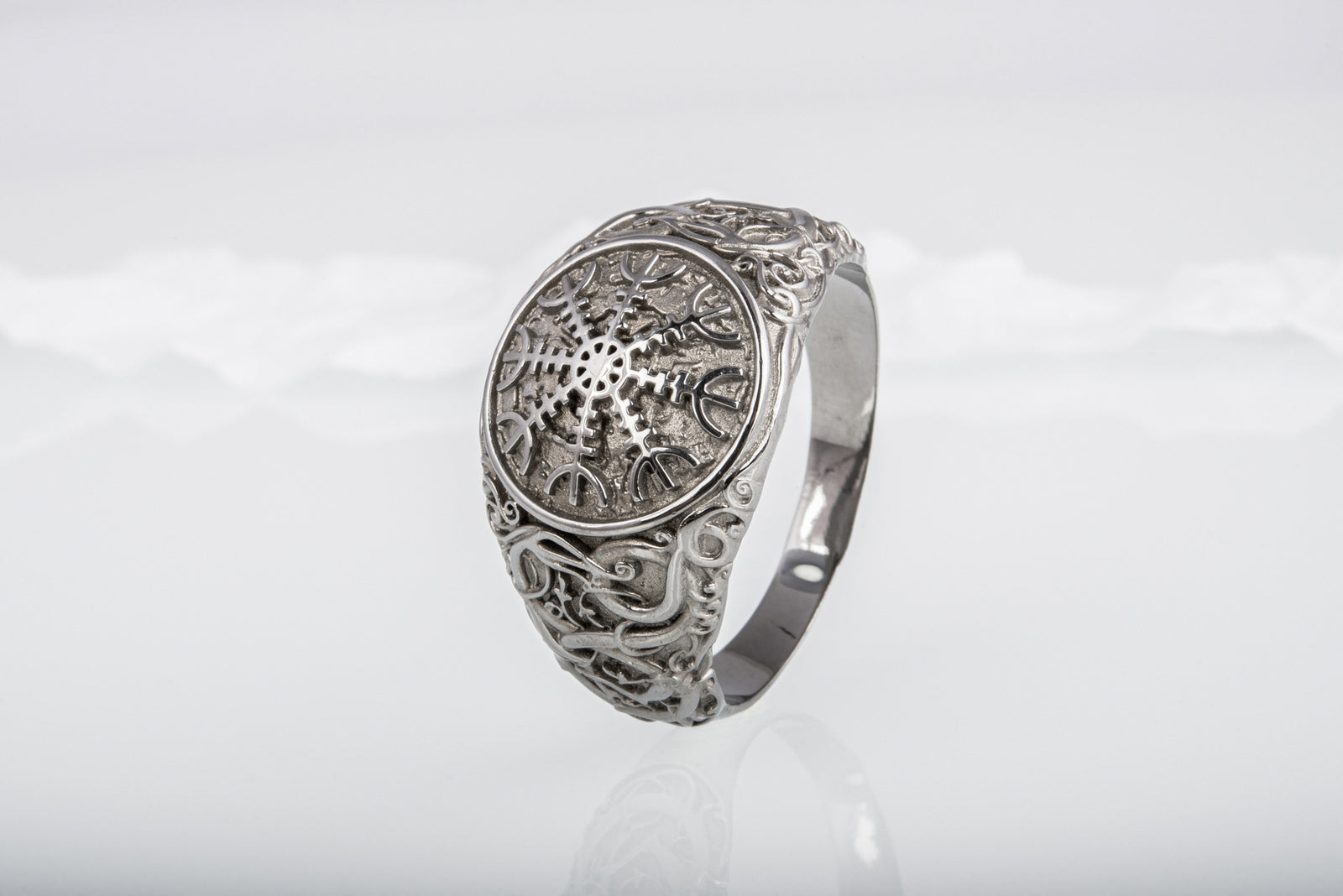 Bague Aegishjalmur et Style Urnes — Argent 925