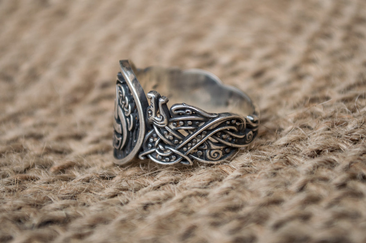 Bague Chevalière Viking Ulf — Argent 925