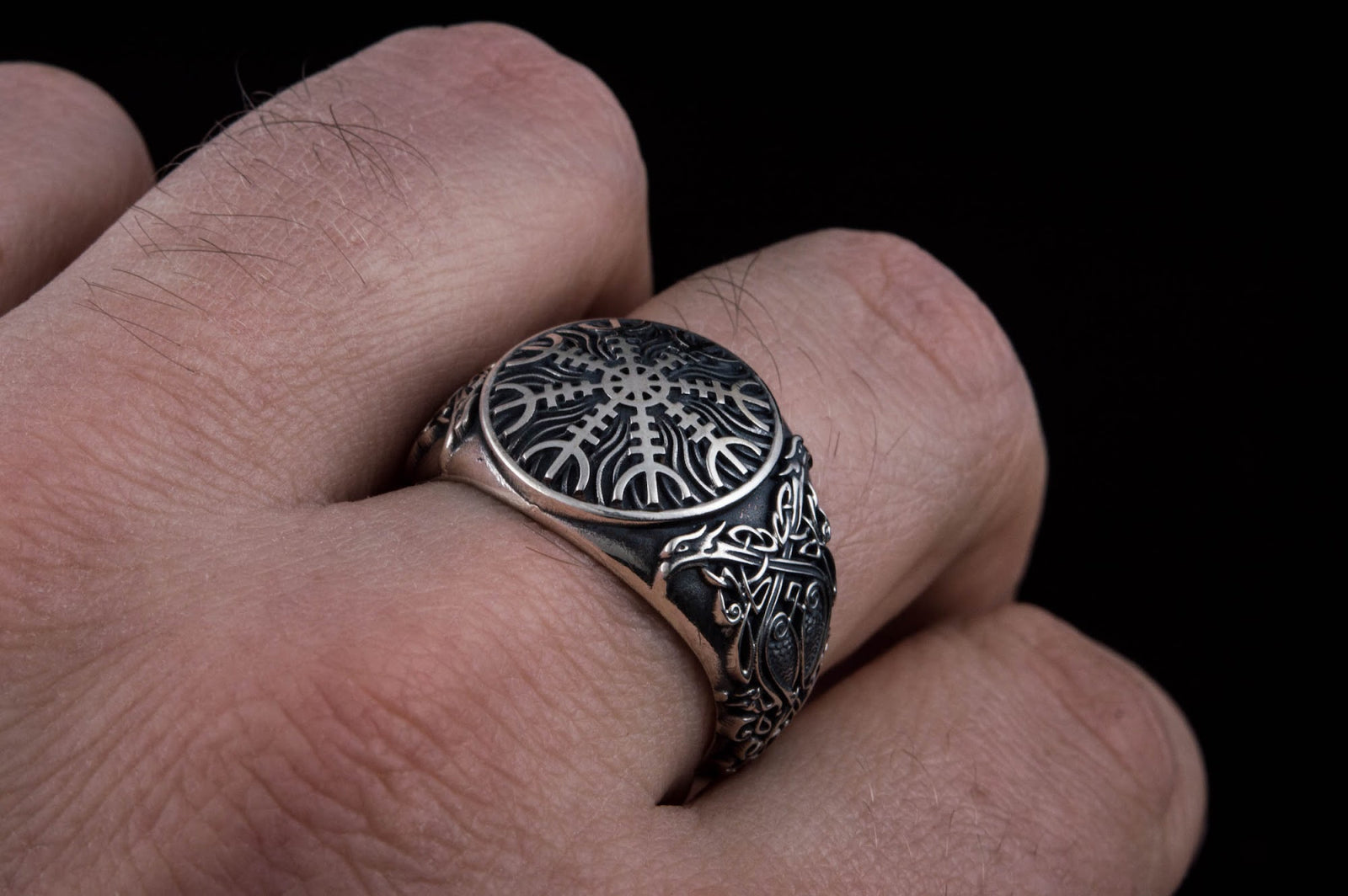 Bague Aegishjalmur et Ornement Ivar — Argent 925