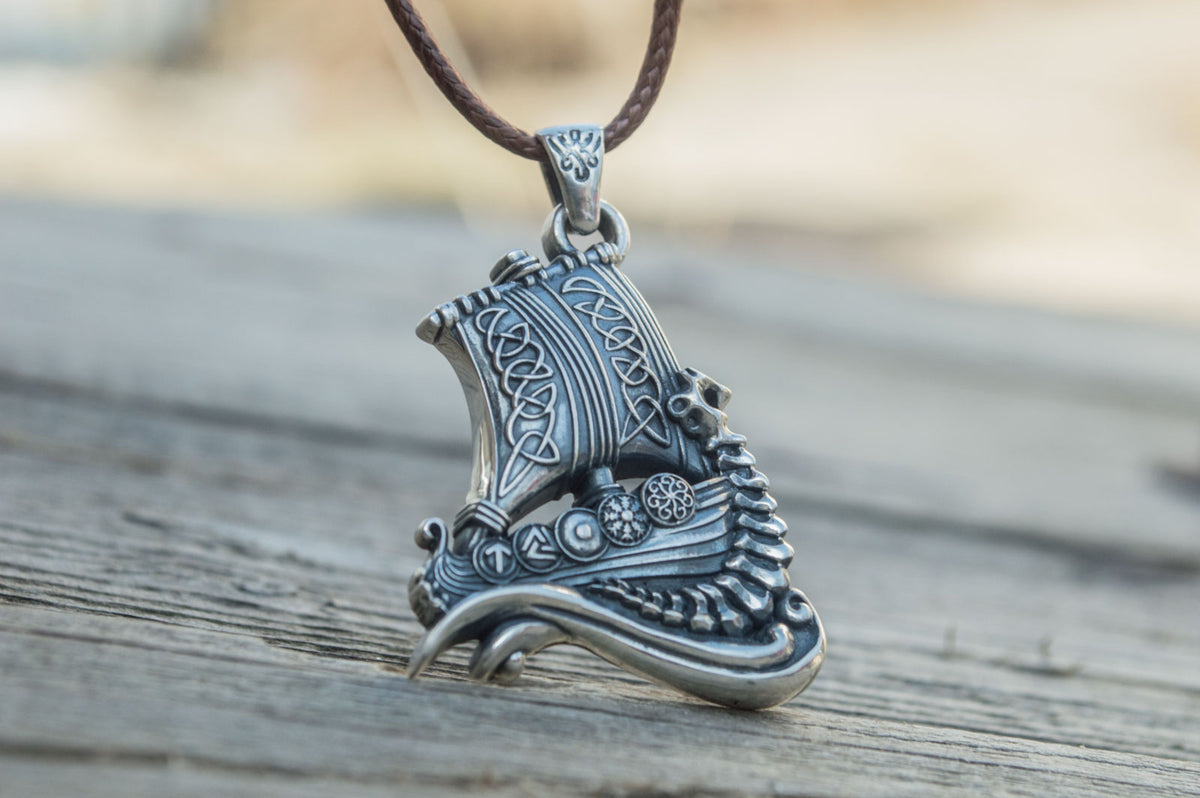 Pendentif Drakkar Ragnar — Argent 925