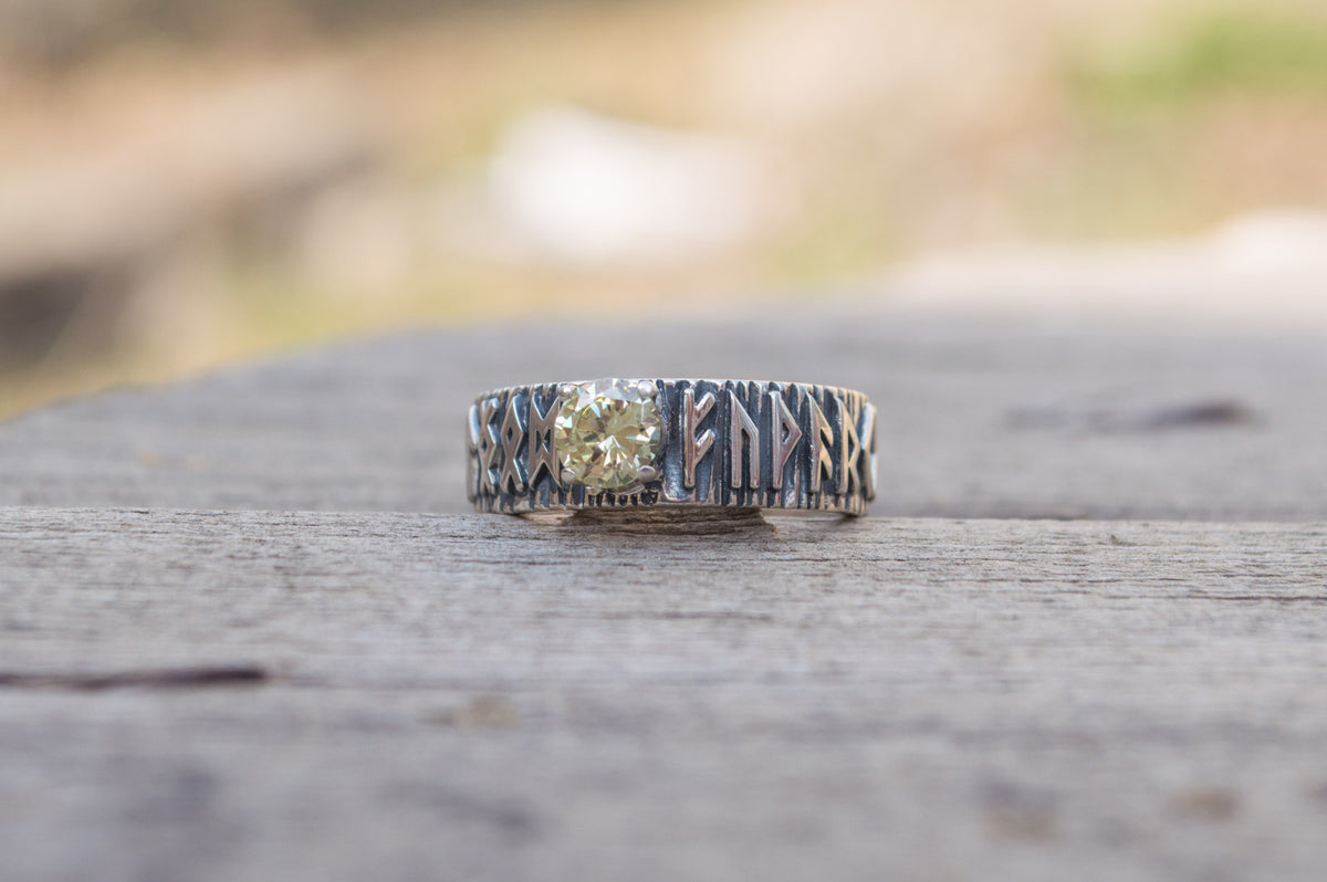 Bague Futhark Runique — Argent 925
