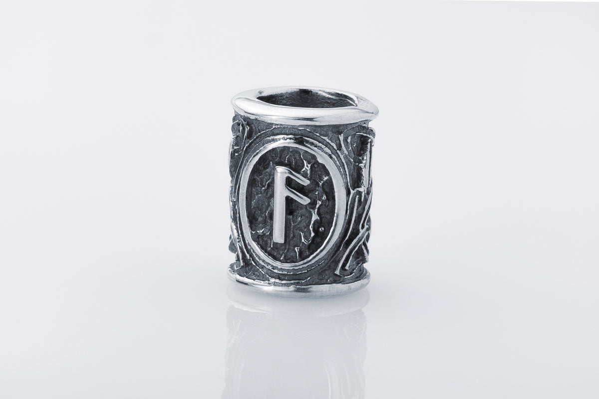 Perle de Barbe Rune Ansuz — Argent 925