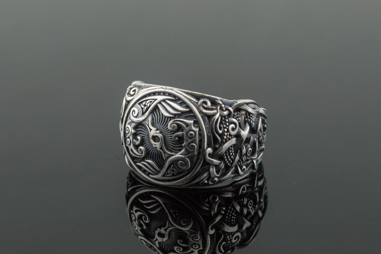 Bague Corbeau et Style Mammen — Argent 925