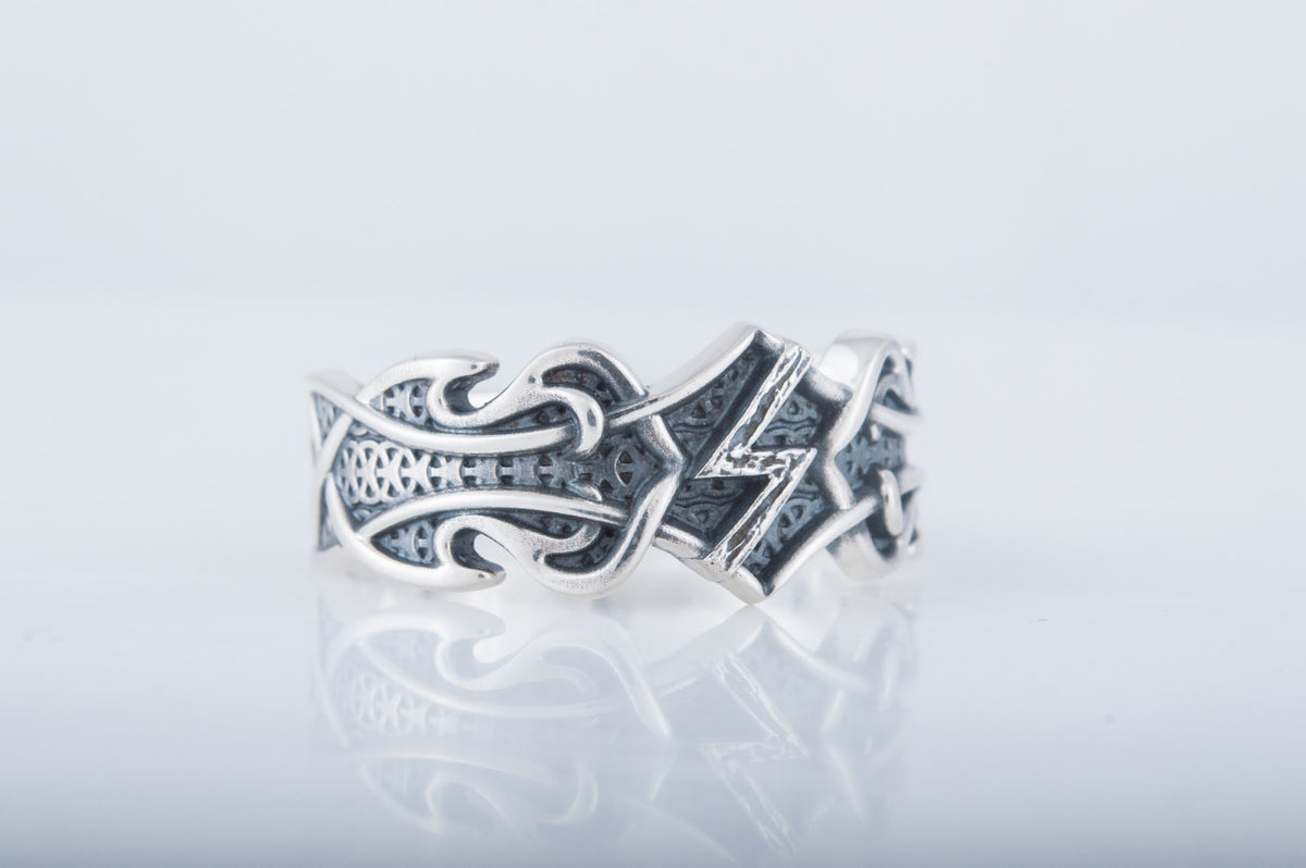 Bague Rune et Ornement Bjorn — Argent 925
