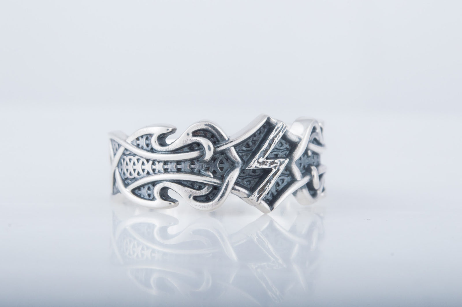 Bague Rune et Ornement Bjorn — Argent 925
