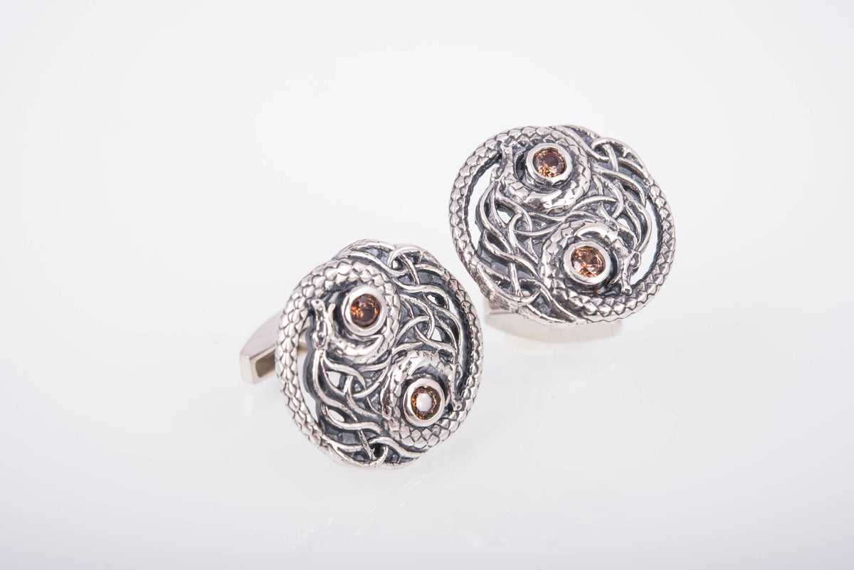 Boutons de manchette Viking Aslaug — Argent 925