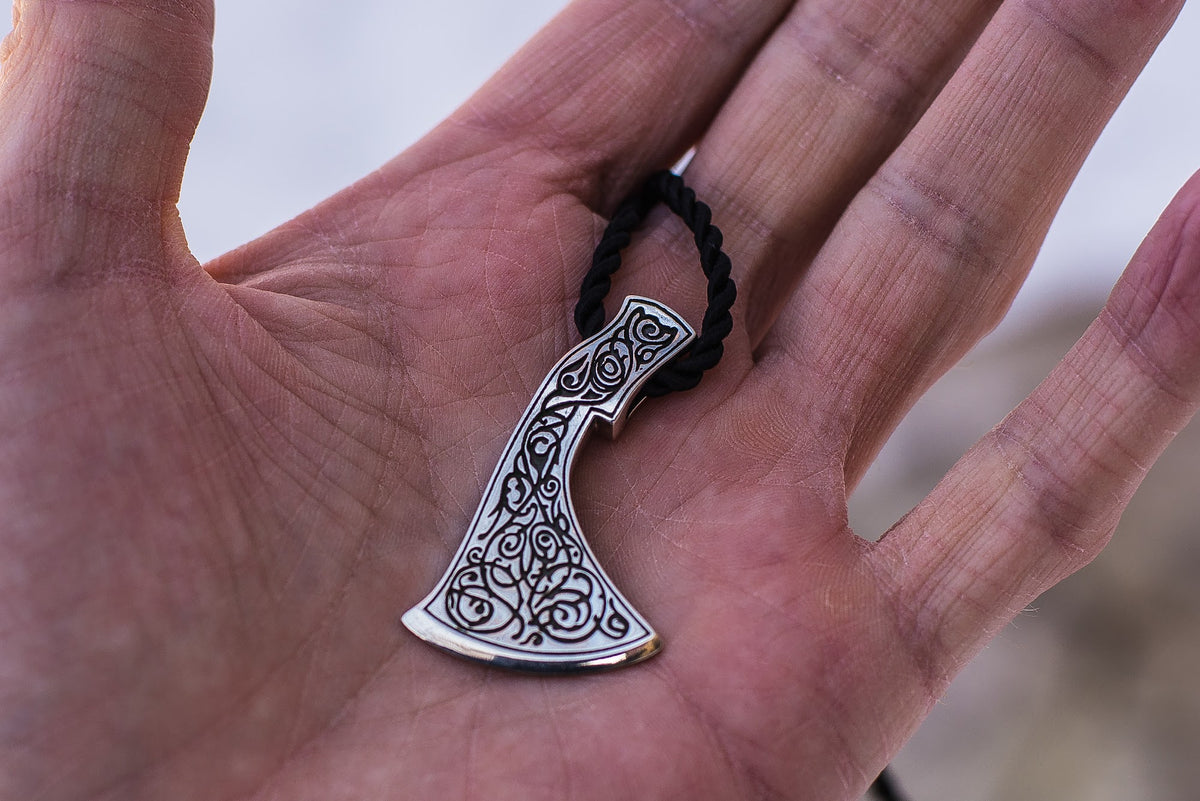 Pendentif Hache et Ornement Mokosh — Argent 925