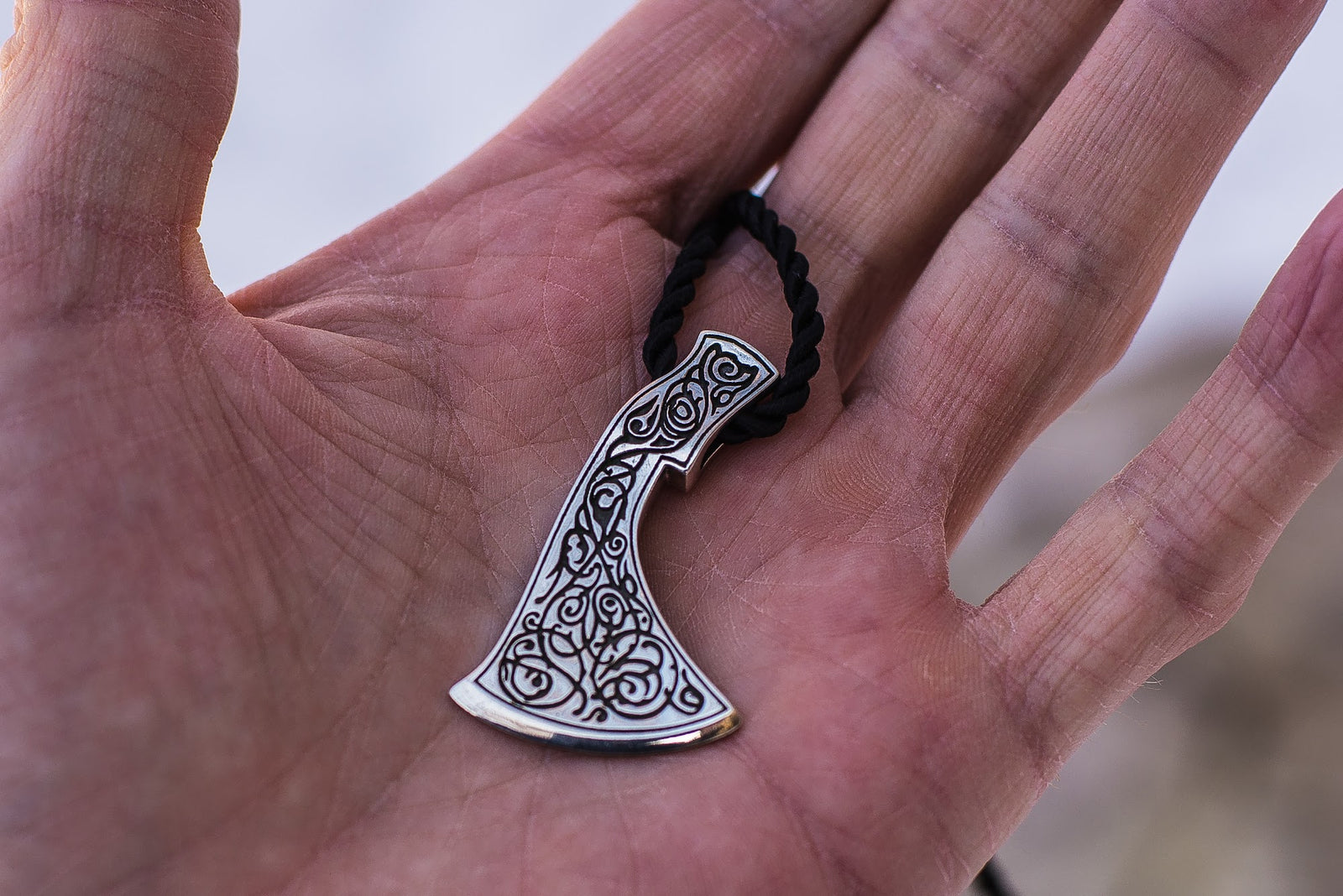 Pendentif Hache et Ornement Mokosh — Argent 925