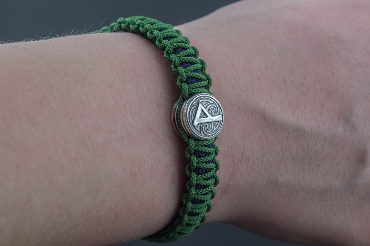 Bracelet Paracorde Marteau de Thor Rurik — Argent 925