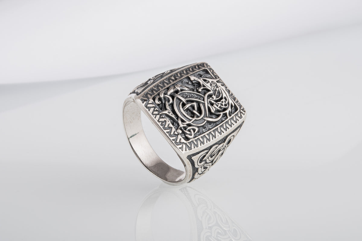 Bague Ornement et Fenrir — Argent 925