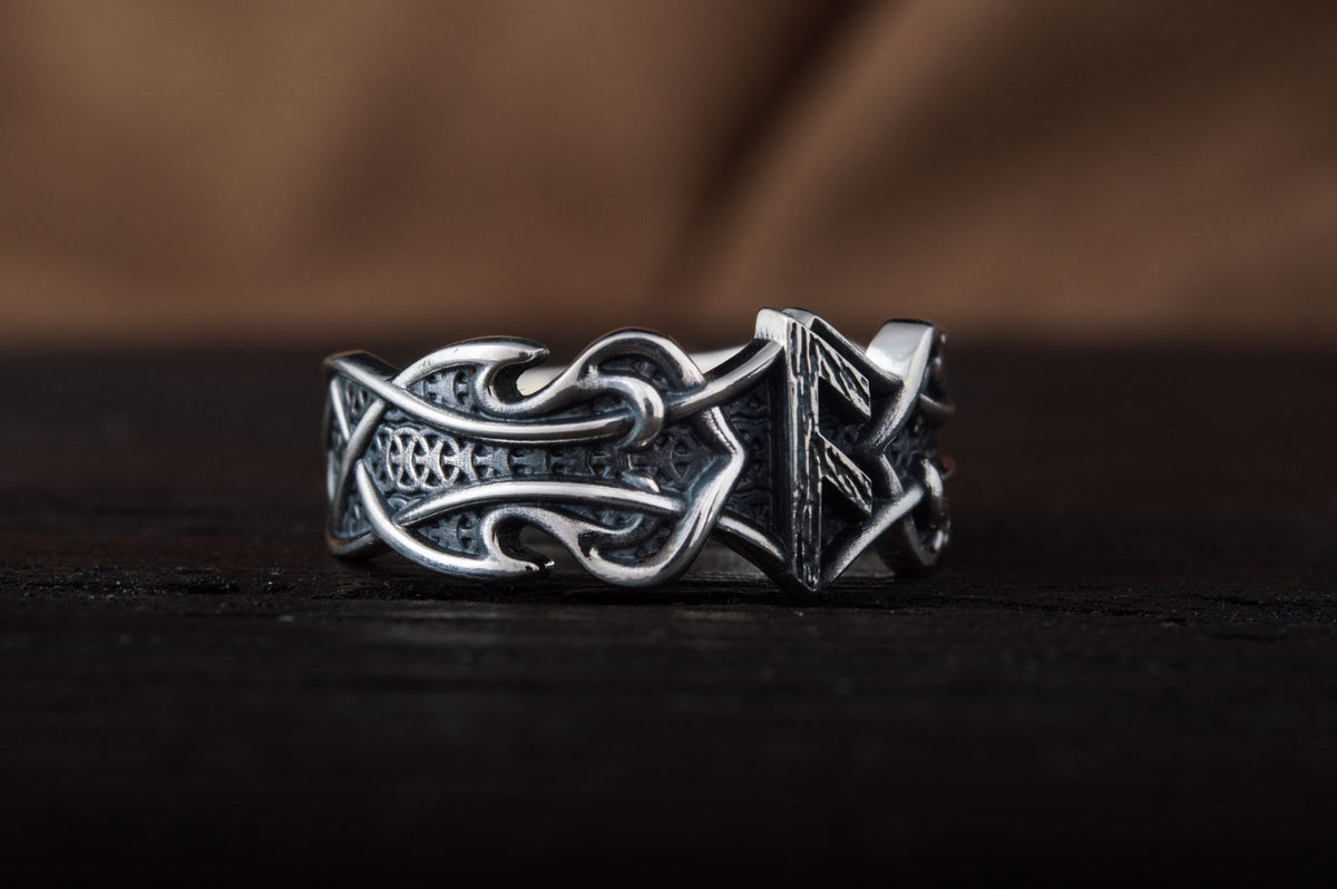 Bague Rune et Ornement Runique — Argent 925