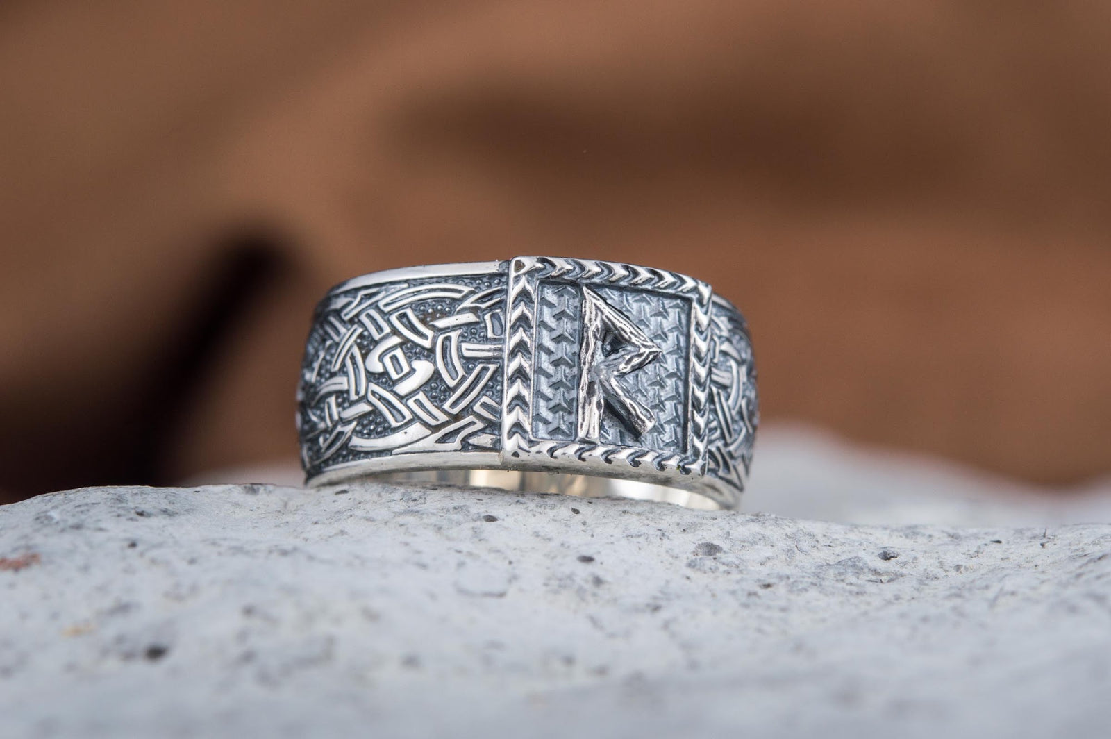 Bague Runique Ragnar — Argent 925