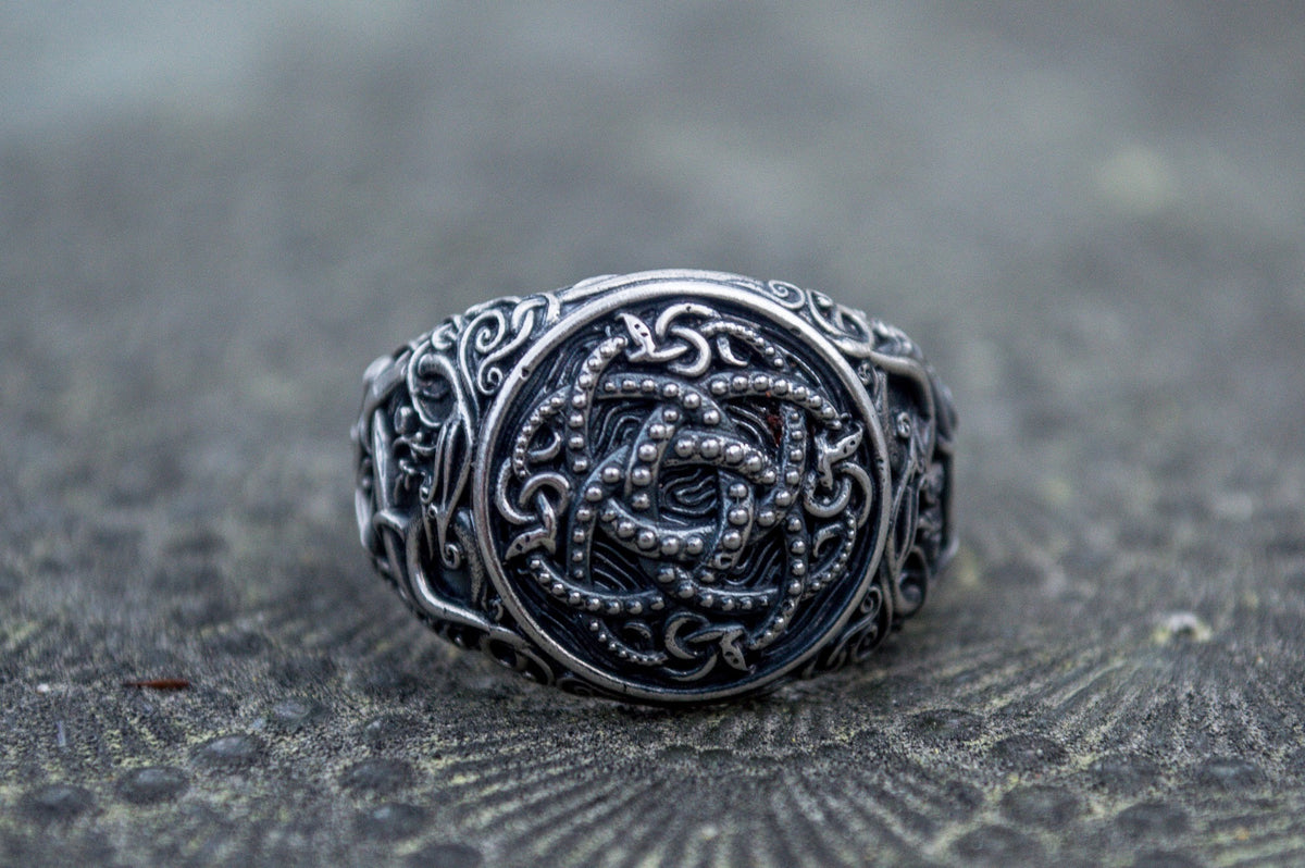 Bague Jörmungand et Style Urnes — Argent 925