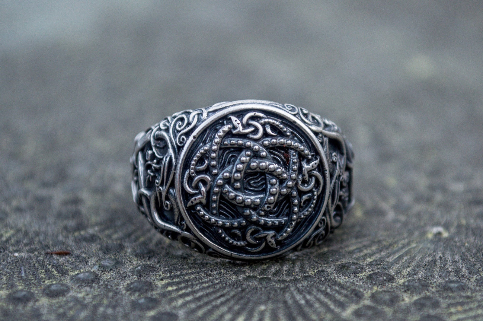 Bague Jörmungand et Style Urnes — Argent 925