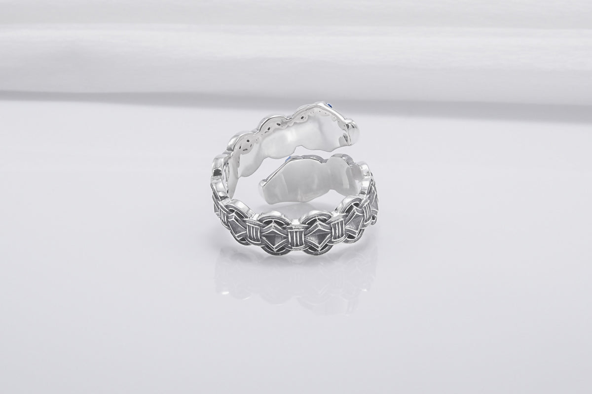 Bague Viking Serpent — Argent 925