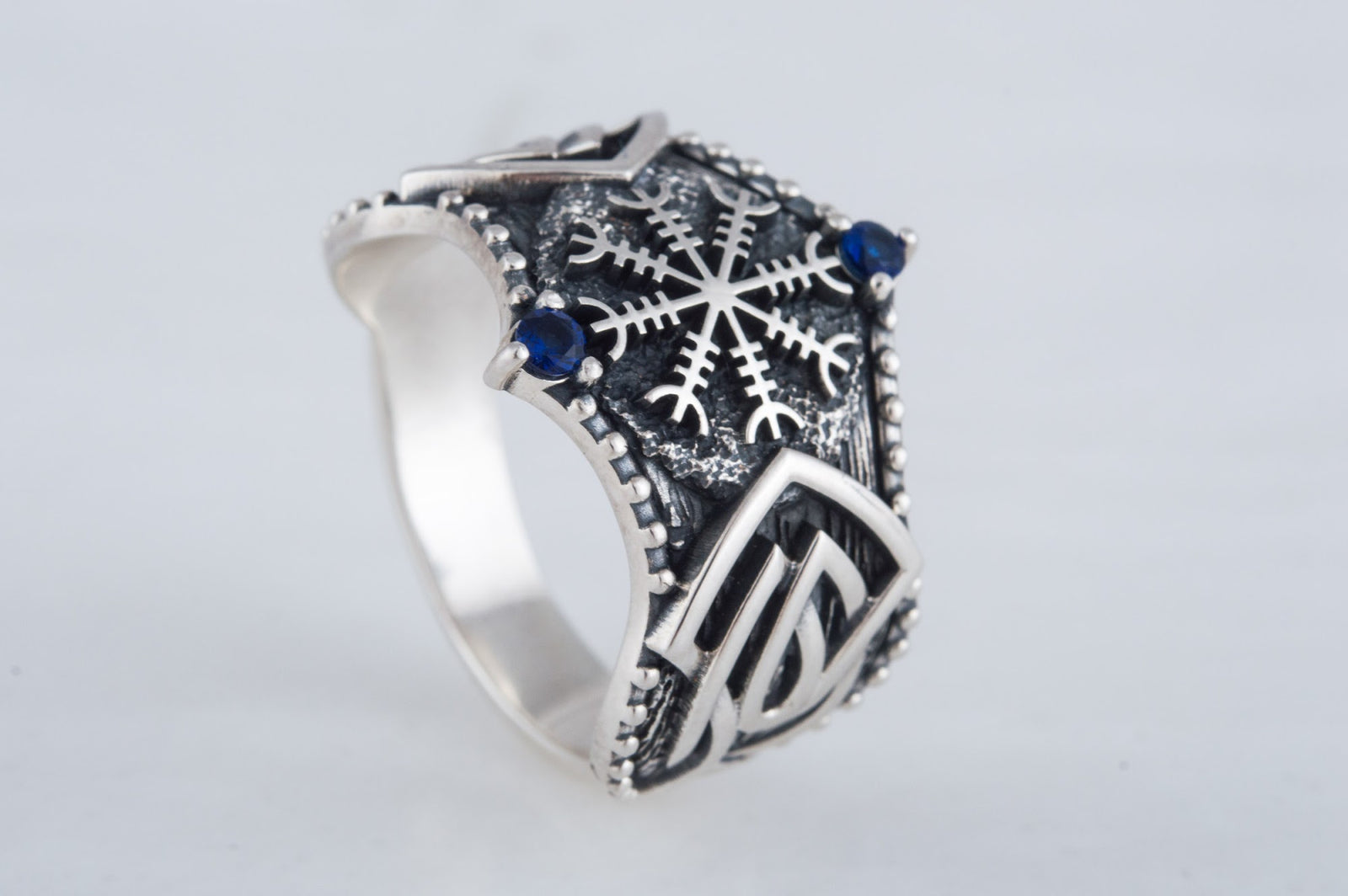 Bague Aegishjalmur et Ornement Floki — Argent 925