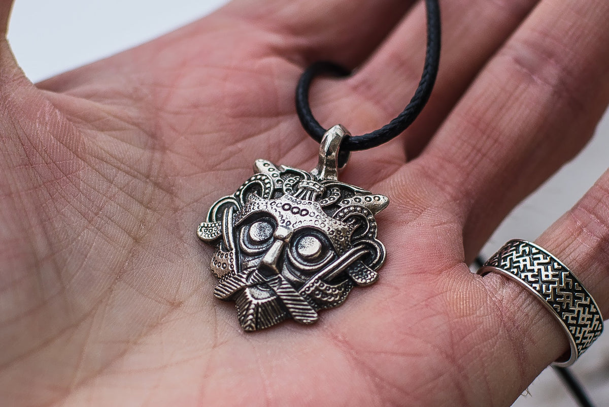 Pendentif Masque et Amulette — Argent 925