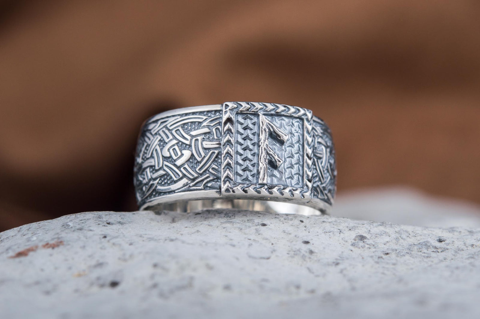 Bague Runique Bjorn — Argent 925