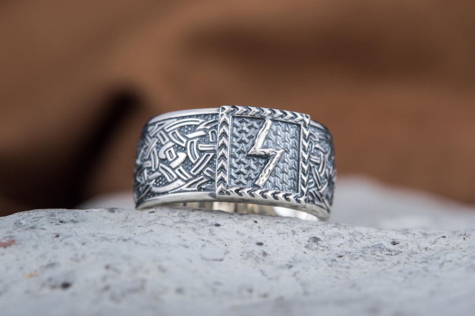 Bague Runique Ivar — Argent 925