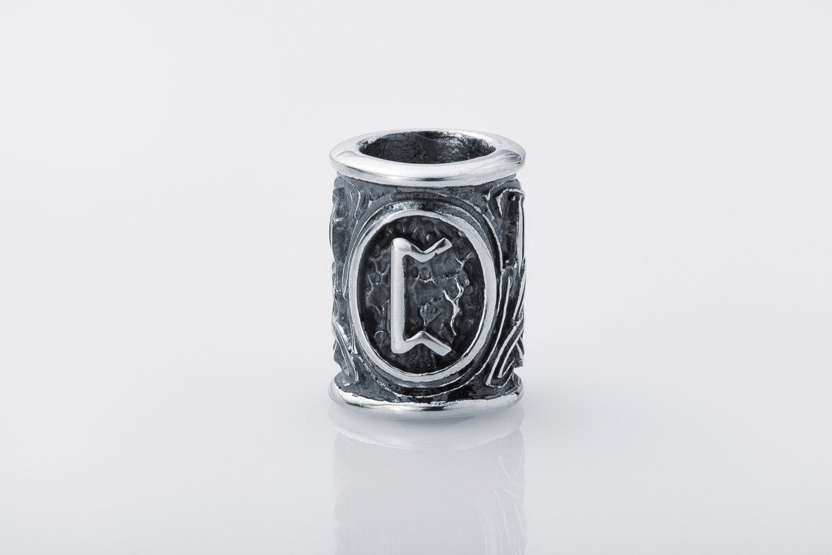 Perle de Barbe Rune Perthro — Argent 925