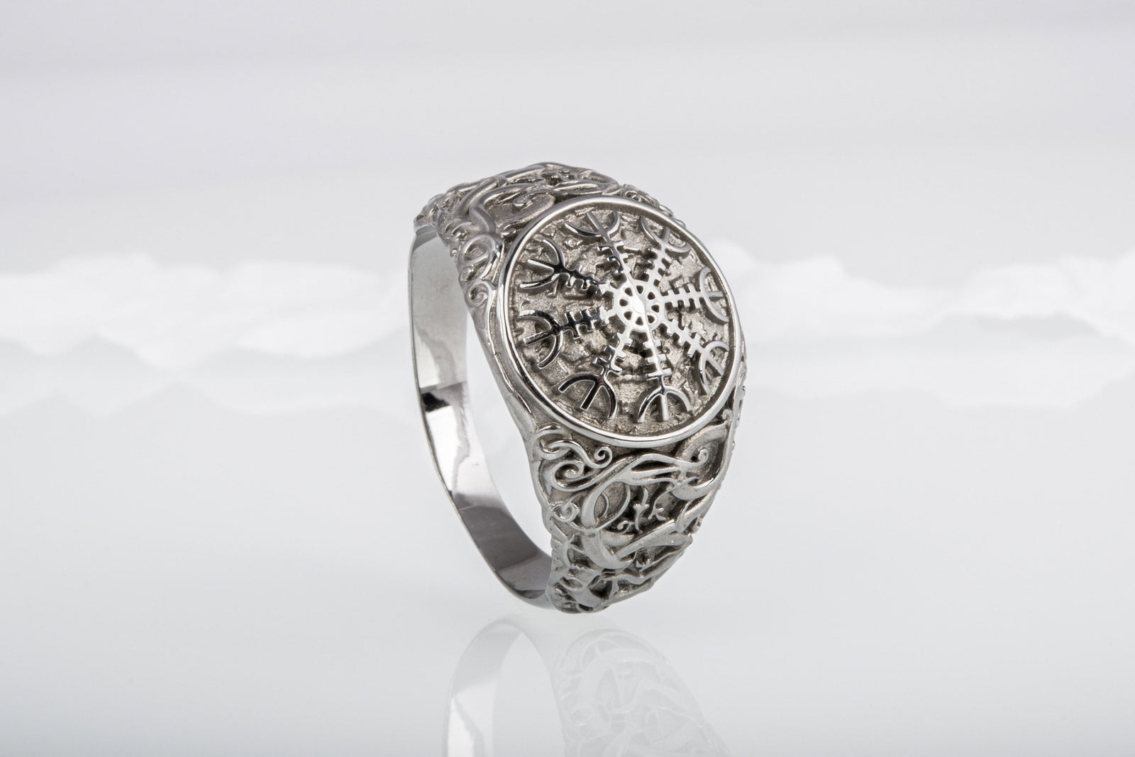 Bague Aegishjalmur et Style Urnes — Argent 925