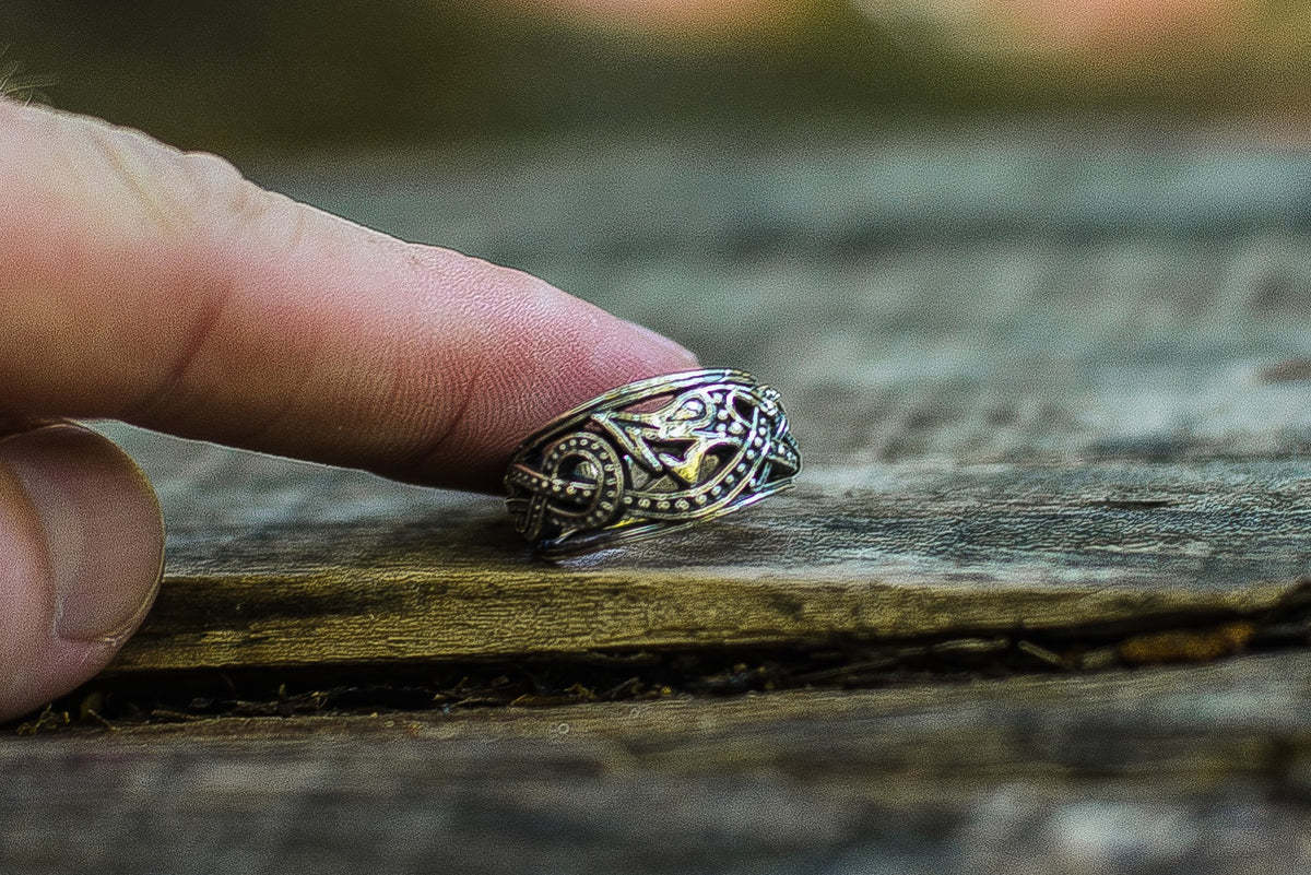 Bague Symboles Vikings Ragnar — Argent 925