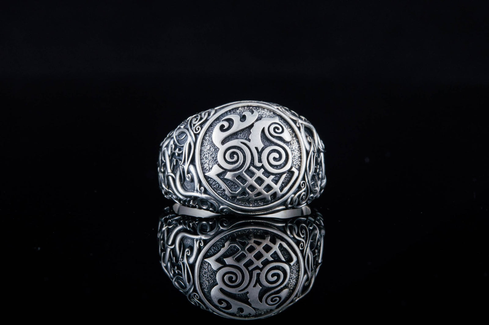 Bague Sleipnir et Style Urnes — Argent 925