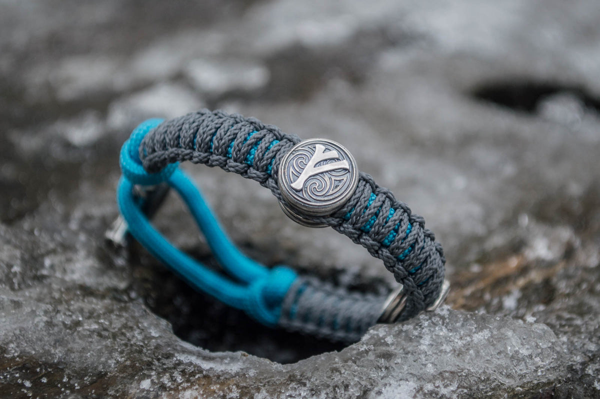 Bracelet Paracorde Marteau de Thor Harald — Argent 925