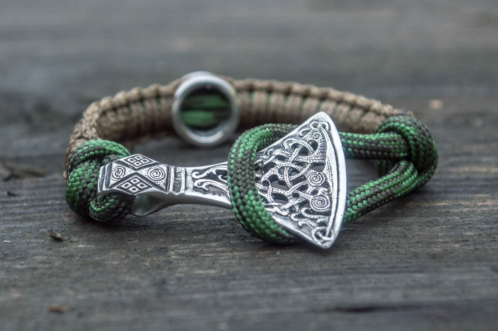 Bracelet Paracorde Médaillon Ulf — Argent 925