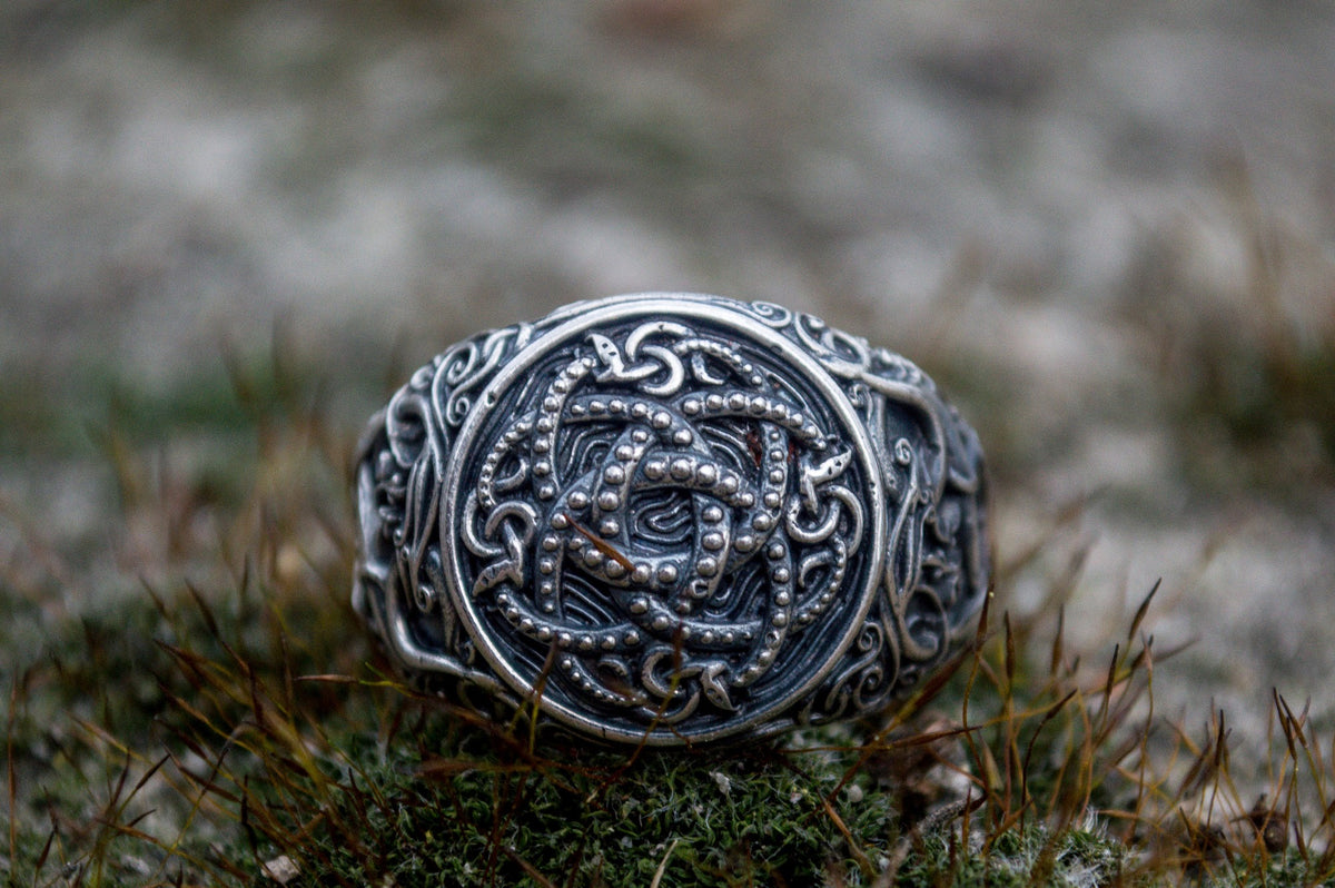 Bague Jörmungand et Style Urnes — Argent 925