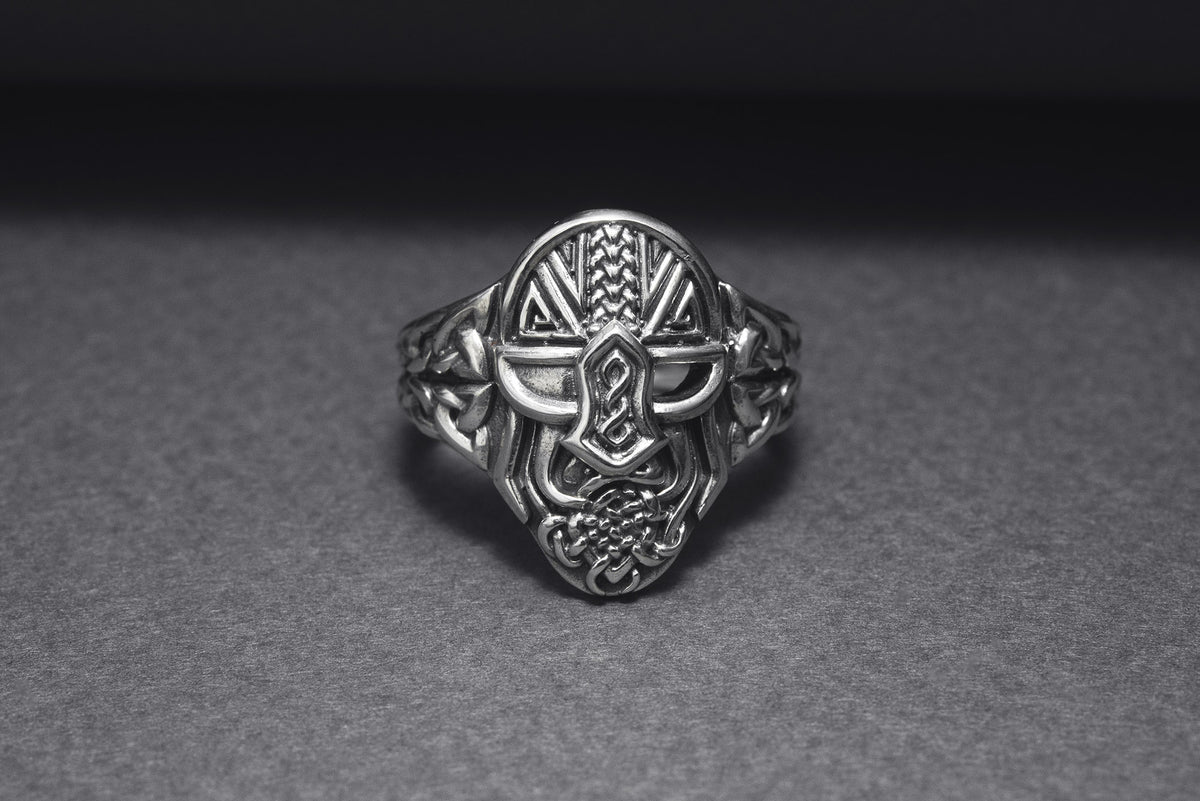 Bague Odin et Masque — Argent 925