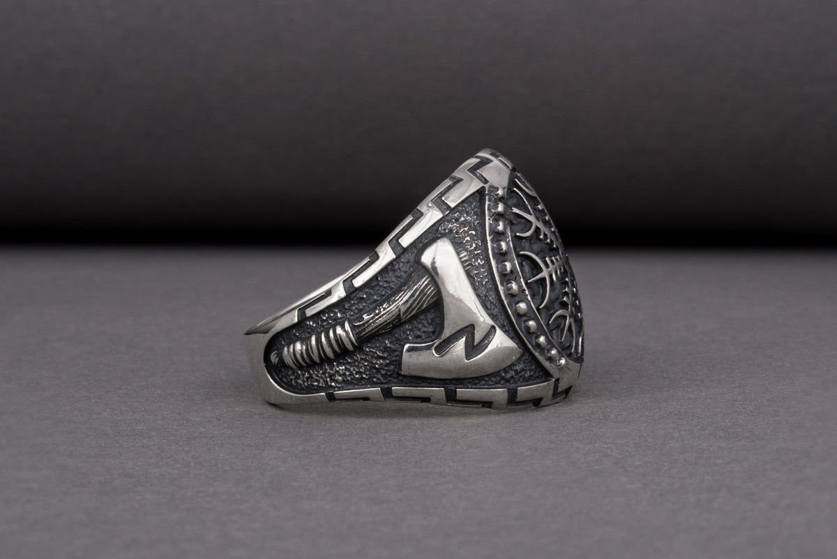 Bague Brutal et Aegishjalmur — Argent 925